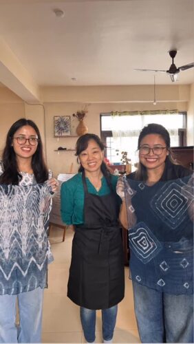 Indigo shibori dyeing workshop with Ya_All in Imphal, Manipur